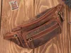 Herren Leder klassische Hüfte Nierentasche braun Vintage Produktbild-Vorschau 5