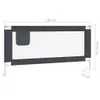 Kleinkind-Bettschutzgitter Dunkelgrau 180x25 cm Stoff Produktbild-Vorschau 8
