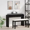 vidaXL Pied de piano noir imitation chêne 100 x 32 x 64 cm Voir les images du produit 2