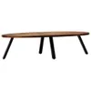 vidaXL Couchtisch, Recyceltes Massivholz Teak, Oval, Produktbild-Vorschau 2