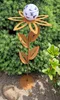 Glaszauber Blume Paris Cortenstahl 77 cm Kugel aus Glas in Produktbild-Vorschau 3