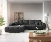 DELIFE Ecksofa Josea 300x220 cm Mikrofaser Schwarz Produktbild-Vorschau 2