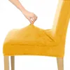 Stuhlhusse Stretch Senfgelb - Samt - Universal - Esszimmer Produktbild-Vorschau 11