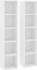 vidaXL Étagères à CD 2 pcs. Blanc 21x16x93,5 cm Bois Voir les images du produit 9