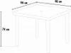 Polyrattan Tisch Quadratisch mit 4 Bunten Stühlen 90x90 Produktbild-Vorschau 5