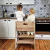 Kids Helper Doppel Lernturm Weiß Eiche Montessori Produktbild-Vorschau 6
