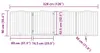 vidaXL 4-dielna brána pre psov so sklopnými dverami 320 cm Náhľad obrázku produktu 8