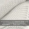 Kuscheldecke Strick OEKO-TEX 140x190 weiß wollweiß - warme Produktbild-Vorschau 5