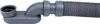Close-up of a grey plastic drain pipe with a flexible hose attachment. Anteprima dell’immagine prodotto