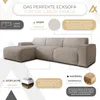 AX LIVING Couch Sofa L Form Didim mini Taupe 310 cm breit, Produktbild-Vorschau 5