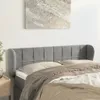 vidaXL Kopfteil mit Ohren Hellgrau 147x23x78/88 cm Samt Produktbild-Vorschau 2