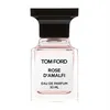 A product shot of a Tom Ford Rose D'Amalfi Eau de Parfum bottle. Voir les images du produit