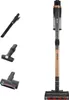 A cordless vacuum cleaner and its attachments are displayed against a white background. Produktbild-Vorschau