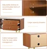 OKWISH Meuble TV avec 2 Portes Coulissantes Effet Rotin et Voir les images du produit 6