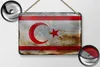 Blechschild Flagge Nordzypern 18x12cm Flag Rost Dekoration Produktbild-Vorschau 2