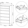 Kommode - Anthrazit - 70 x 40 x 128 cm - Modern R-6 Produktbild-Vorschau 4