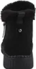 A back view of a black boot with fur trim. Voir les images du produit