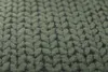 A close-up view of a knitted blanket with a herringbone pattern in forest green and dark gray. Produktbild-Vorschau