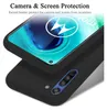 A close-up shot of a black phone case, showing the camera area and a portion of the phone screen. Podgląd zdjęcia produktu