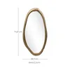 Ovaler Wandspiegel 75 cm x 40 cm – Goldener Metallrahmen Produktbild-Vorschau 9