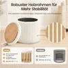 Yaheetech runder Hocker mit 35L Stauraum, Cordstoff, ∅43 x Produktbild-Vorschau 7