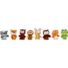A line of eight finger puppets of forest animals. Anteprima dell’immagine prodotto