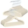 OGIVO Kinderkleiderbügel Samt Beige 30 Stück Rutschfest Produktbild-Vorschau 1