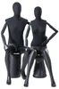 Beau mannequin abstrait laqué noir mat Couvercle . Torse Voir les images du produit 8