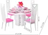 Komplettes Puppenmöbel-Set mit Dekorationen, Rosa, 38 Teile Produktbild-Vorschau 8