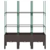 vidaXL Sadzarka z kratką brązowa 120x40x142,5 cm PP Podgląd zdjęcia produktu 3