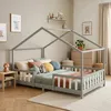 Lit bébé "Treviolo" au style maison, avec barrière de Voir les images du produit 1