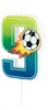 PartyPal Taartkaars Voetbal, nummer 9 met bal Productafbeelding-voorbeeld 1