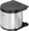 WESCO Poubelle à encastrer ronde - inox / noir, 13 litres Voir les images du produit 3
