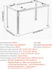 A white metal stand for an air conditioning unit, with dimensions and specifications listed below. Náhľad obrázku produktu