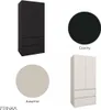 BDW Armoire avec tiroirs, armoire d'entrée 2 portes, noir Voir les images du produit 7