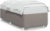 vidaXL Bettgestell ohne Matratze Taupe 80x200 cm Stoff Produktbild-Vorschau 1