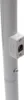 Close-up of a white plastic adapter attached to a white cylindrical pole, with a silver pin visible below it. Produktbild-Vorschau