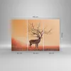 Bild auf Leinwand - Leinwandbild - Hirsch Baum Nebel Wald - Produktbild-Vorschau 3