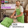 EllaTex Schürze Kochschürze Latzschürze 100% Baumwolle Produktbild-Vorschau 2