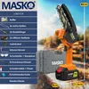 MASKO® Mini-Kettensäge mit Akku 8000mAh | Handkettensäge Produktbild-Vorschau 2