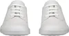 A front view of a pair of white lace-up shoes against a white background. Produktbild-Vorschau