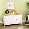 HOMCOM Buffet meuble de rangement avec 3 portes 2 étagères Voir les images du produit 2