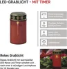 LED Grablicht rot, 2x C, Außen und Innen, warmweiss, Timer Náhľad obrázku produktu