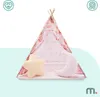 Mamabrum Kinder Tipi Zelt Rosa mit Matte, Kissen & LED – Produktbild-Vorschau 2