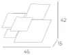 Moderne plafondlamp 1088/45-FO, gemaakt van wit glas en Productafbeelding-voorbeeld 6