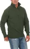 Mivaro Herren Troyer Halfzip in Grün - Pullover mit halbem Produktbild-Vorschau 2