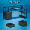 HOMCOM Gaming Tisch L-förmiger 165 x 80 cm Schreibtisch mit Produktbild-Vorschau 3