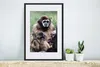 MuchoWow® MuchoWow® Gerahmtes Poster Affe - Pflanzen - Jung Produktbild-Vorschau 4