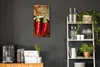 Wohnzimmer Leinwand Uhr Geräuschlos Küche 30x60 Paprika, Produktbild-Vorschau 2