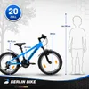 Kinderfahrrad 20 Zoll MTB mit Alurahmen - Ideales Geschenk Produktbild-Vorschau 12